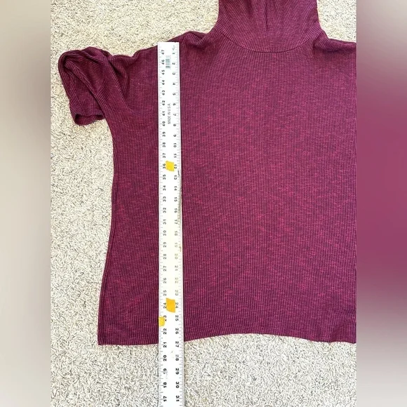 Lane Bryant Dark Wine Cowl Neck Ribbed Slouchy Loose Fit Sweater Top Sz 14/16 - Picture 11 of 12